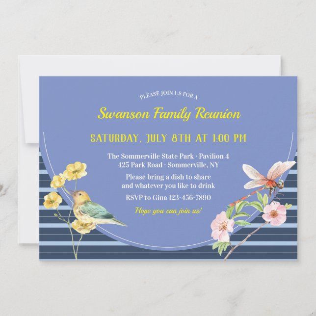 Nature Family Reunion  Invitation (Front)