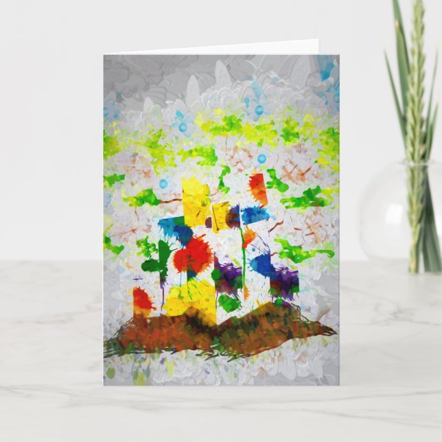 "Nature Fantasy Trees" Greeting Card (Front)