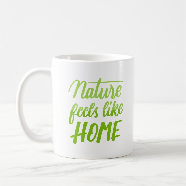 nature feels like home coffee mug (Left)