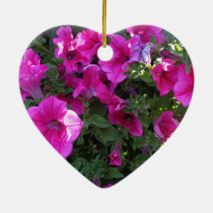 Nature, Flora, Pink Flower Ceramic Ornament