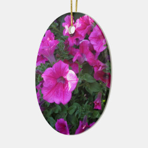 Nature, Flora, Pink Flower Ceramic Ornament