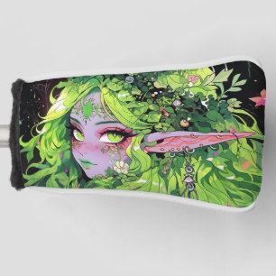 Nature Floral Greenery Fantasy Anime Girl Golf Head Cover