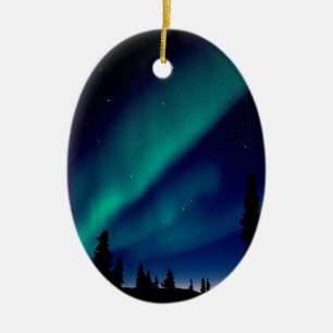 Nature Forces Aurora Borealis Alaska Ceramic Ornament