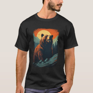 Nature Forest Mountains Trees Wildlife Animal Bear T-Shirt