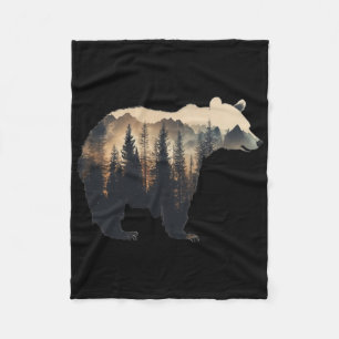 Nature Forest Mountains Trees Wildlife Men Women A Fleece Blanket