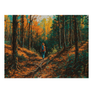 Nature Forest Pathway Digital Art Download – Vibra Poster