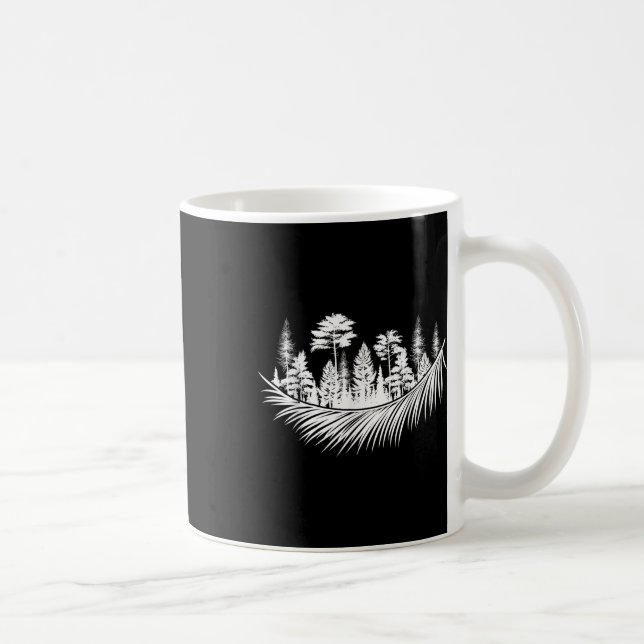 Nature Forest Plants Trees Camping Hiking Mountain Coffee Mug (Right)