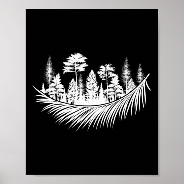 Nature Forest Plants Trees Camping Hiking Mountain Poster (Front)