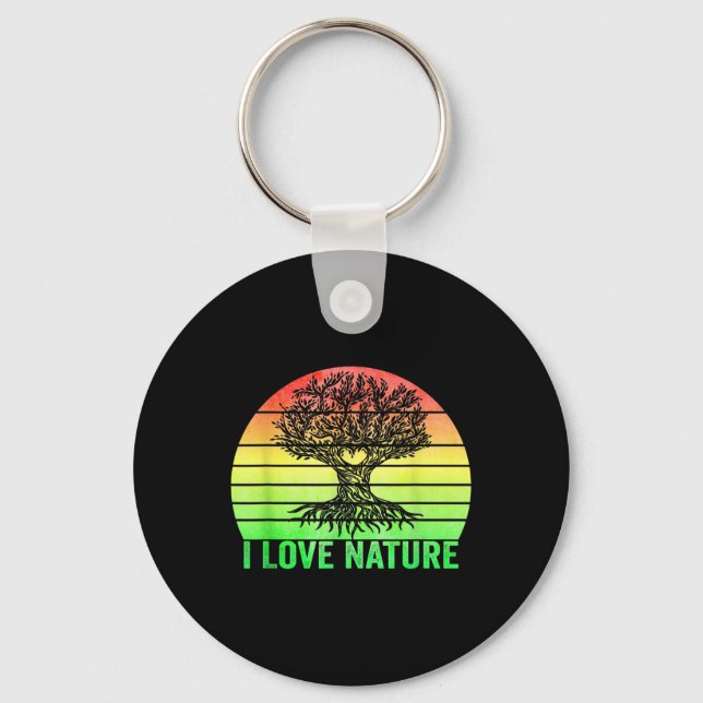 Nature Forest Tree Nature Conservation Climate Pro Keychain (Front)