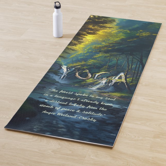 Nature Forest YOGA Hidden Text Reiki Master Quotes Mat (In Situ)