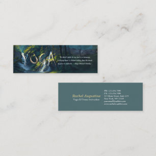 Nature Forest YOGA Hidden Text Reiki Master Quotes Mini Business Card