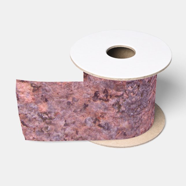 Nature Geology Photo Pink Rock Texture Satin Ribbon (Spool)