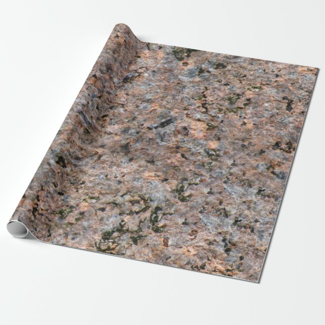 Nature Geology Photo Rock Texture Wrapping Paper (Unrolled)