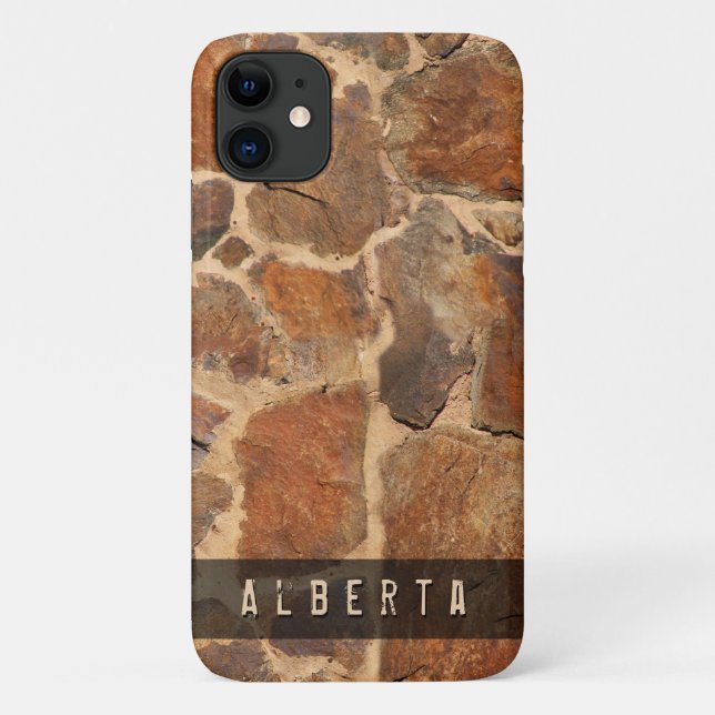 Nature Geology Stone Wall Structure Custom Name Case-Mate iPhone Case (Back)