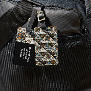 Nature Geometric Abstract Pattern Luggage Tag