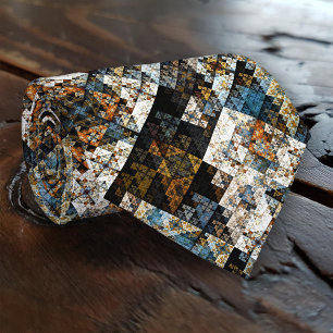 Nature Geometric Fractal Pattern Tie