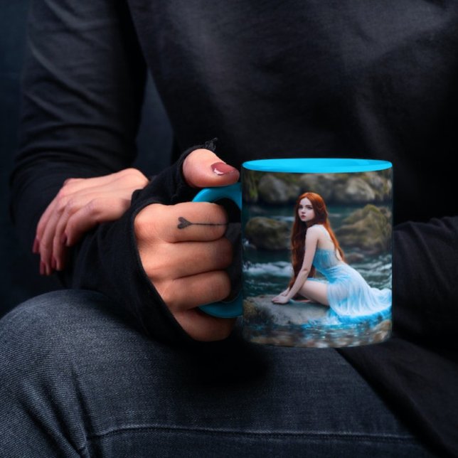 nature girl bright water stylish summer rock mug (Creator Uploaded)