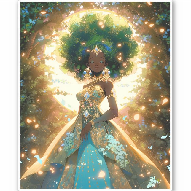Nature Goddess African American Fantasy Art (Front)