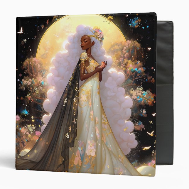 Nature Goddess African American Fantasy Art Binder (Front/Inside)