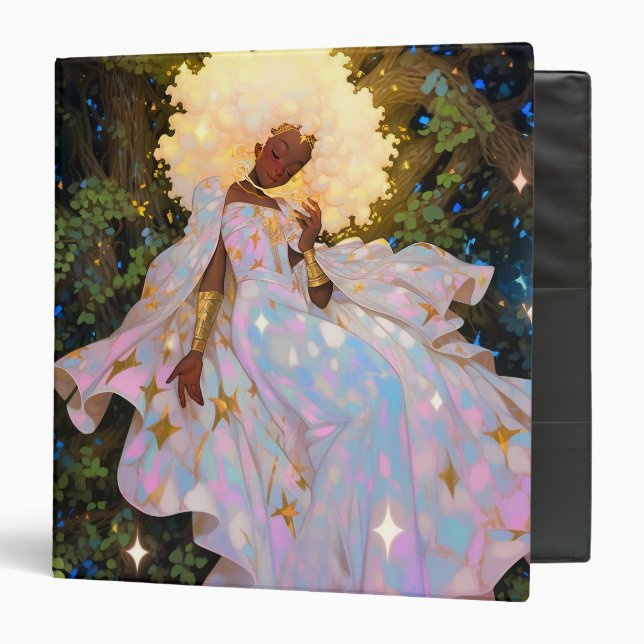 Nature Goddess African American Fantasy Art Binder (Front/Inside)