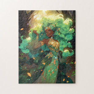 Nature Goddess African American Fantasy Art Jigsaw Puzzle
