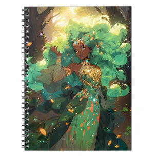 Nature Goddess African American Fantasy Art Notebook