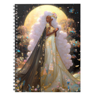Nature Goddess African American Fantasy Art Notebook