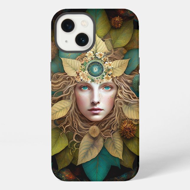 Nature Goddess Mandala iPhone Case (Back)