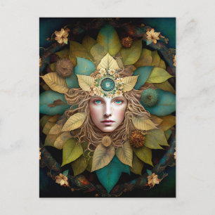 Nature Goddess Mandala Postcard