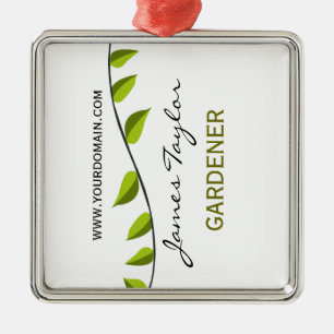 Nature Green Branch Leaf Summer Garden Gardening Metal Ornament