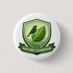 Nature Guardian Explorer   Kids Outdoor Award 1 Inch Round Button
