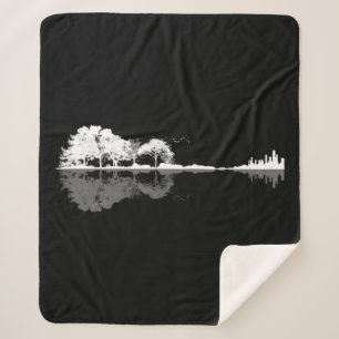 Nature Guitar Sherpa Blanket