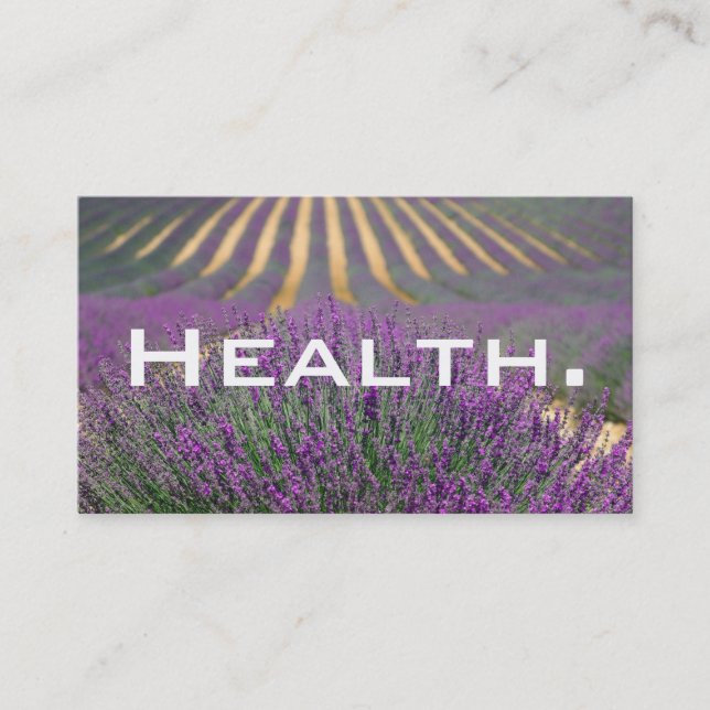 Nature/Health Business Card Purple  (Front)