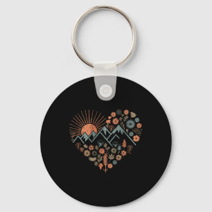 Nature Heart Keychain
