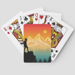 Nature Hiking Mountain Forest Scenery Playing Cards