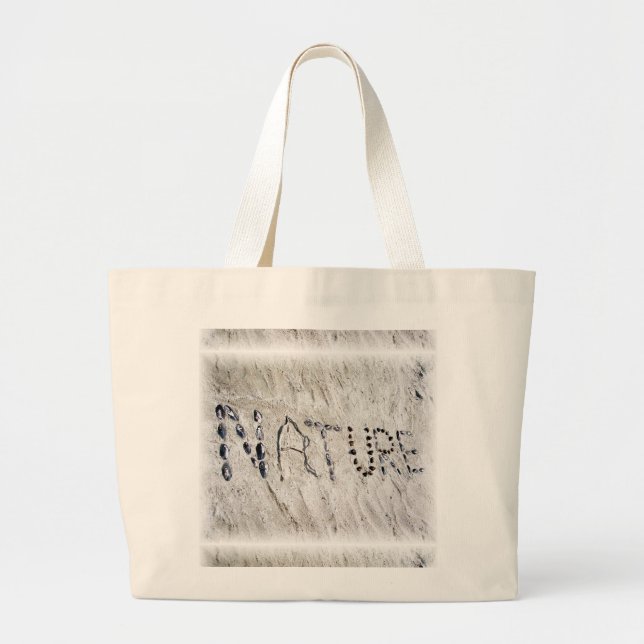 Nature in the Sand Large Tote Bag (Front)