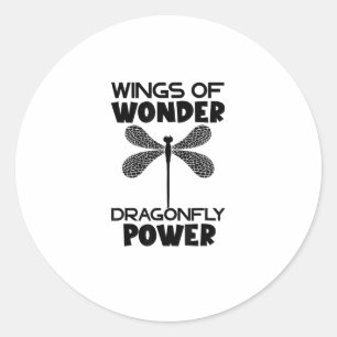 Nature Insect Dragonflies Power Wings Of Wonder Dr Classic Round Sticker