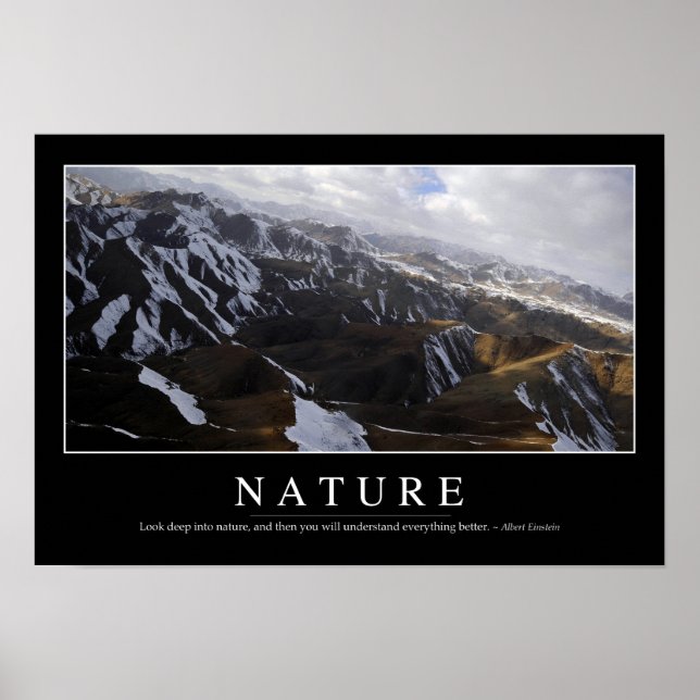 Nature: Inspirational Quote Poster (Front)