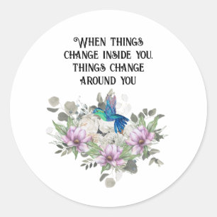 Nature-Inspired Art Print Classic Round Sticker