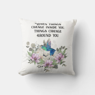 Nature-Inspired Art Print Throw Pillow