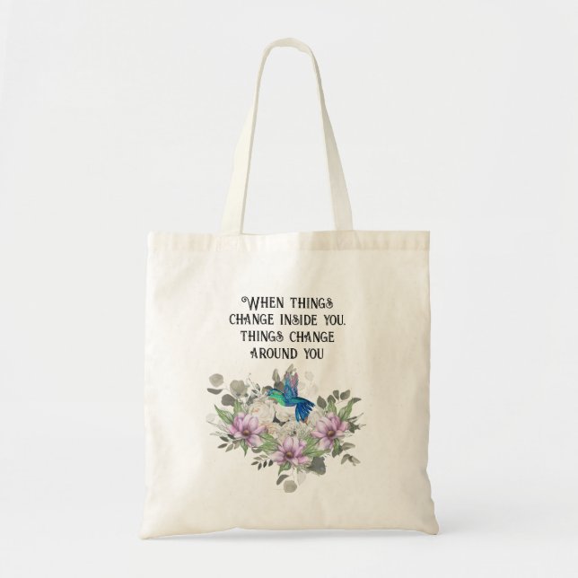Nature-Inspired Art Print Tote Bag (Front)