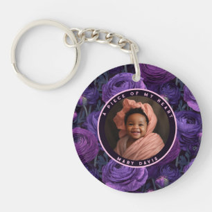 Nature-inspired Best Friend Gifts Photo Ranunculus Keychain