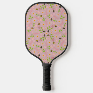 Nature inspired blooms and critters pickleball paddle