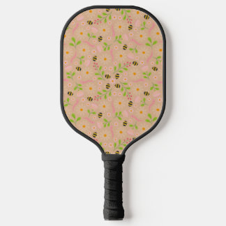 Nature inspired blooms and critters pickleball paddle