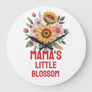 Nature-Inspired Colourful Sunflower Nursery  Large Clock