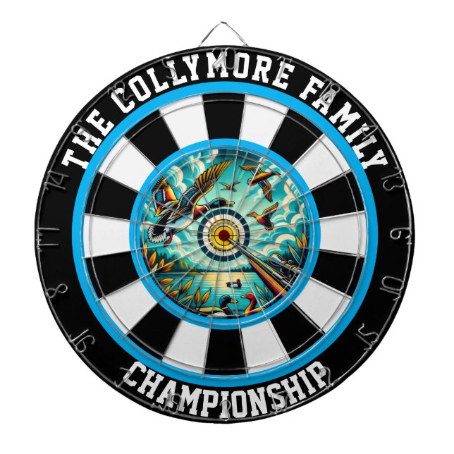 Nature-Inspired Duck Hunting Art Dartboard (Front)