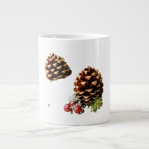 Nature-Inspired Jumbo Mug: Iconic Pine Cone Design Large Coffee Mug
