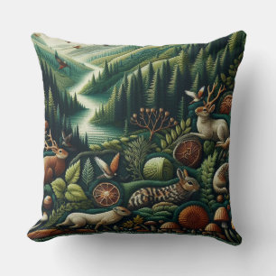 Nature-Inspired Knit Throw Pillow