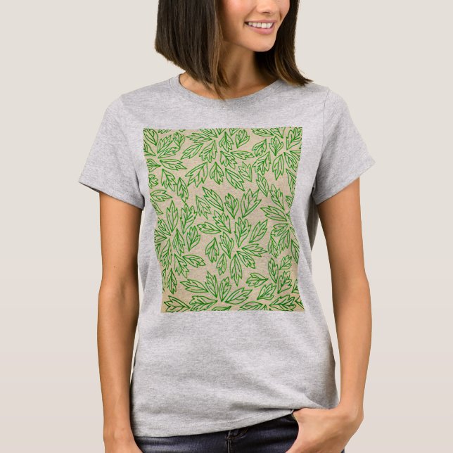 Nature-Inspired Leaf Pattern TShirt (Front)