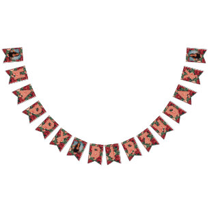 Nature Inspired Rose Themed Surprise Birthday Bunting Flags